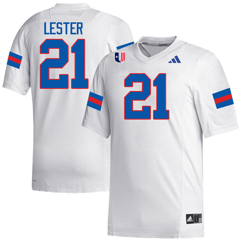 West Georgia Wolves #21 TJ Lester College Football Jerseys,Uniforms-White